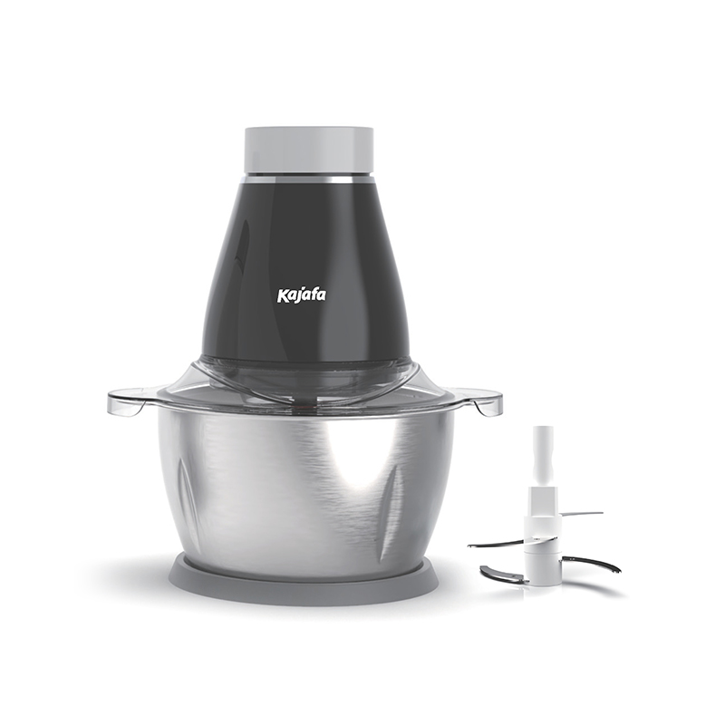 FP118S Mini robot de bucatarie electric tocator cu bol robust din otel inoxidabil de 1,5 l, 400 W, 4 lame pe doua nivele, mini robot de bucatarie pentru alimente, legume, fructe si nuci