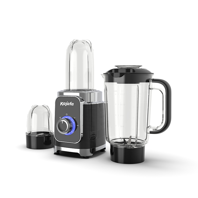 BL215ABD 3 i 1 lame din oțel inoxidabil Jug Blender 1.0L cu 500ML Smoothie maker și râșniță de cafea, Design nou