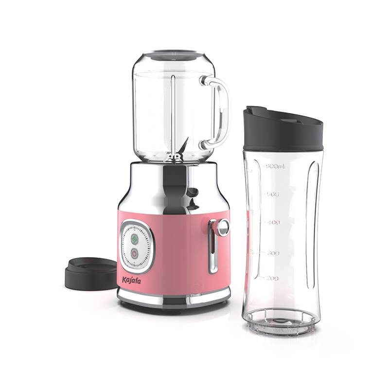 Blender pentru smoothie BL389B-P4 cu lame ascuțite, mini blender personal pentru shake-uri și smoothie-uri, blender pentru bucătărie cu amestecare, cană de călătorie fără BPA și cană Mason de 600 ml