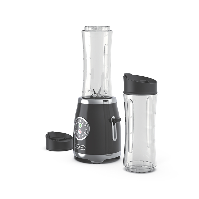 BL399B-P2 Blender puternic pentru smoothie cu 2 sticle portabile Funcție puls, blender personal pentru shake-uri și smoothie-uri, blender în stil retro cu sticlă de călătorie, blender portabil Retro Smoothie Maker, blender personal pentru shake-uri și smoothie-uri