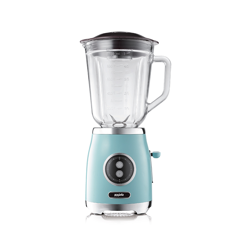 BL399B-G în stil retro cu borcan de amestec de sticlă de 1000 ml și lamă din oțel inoxidabil, blender de blat, blender personal de mare putere