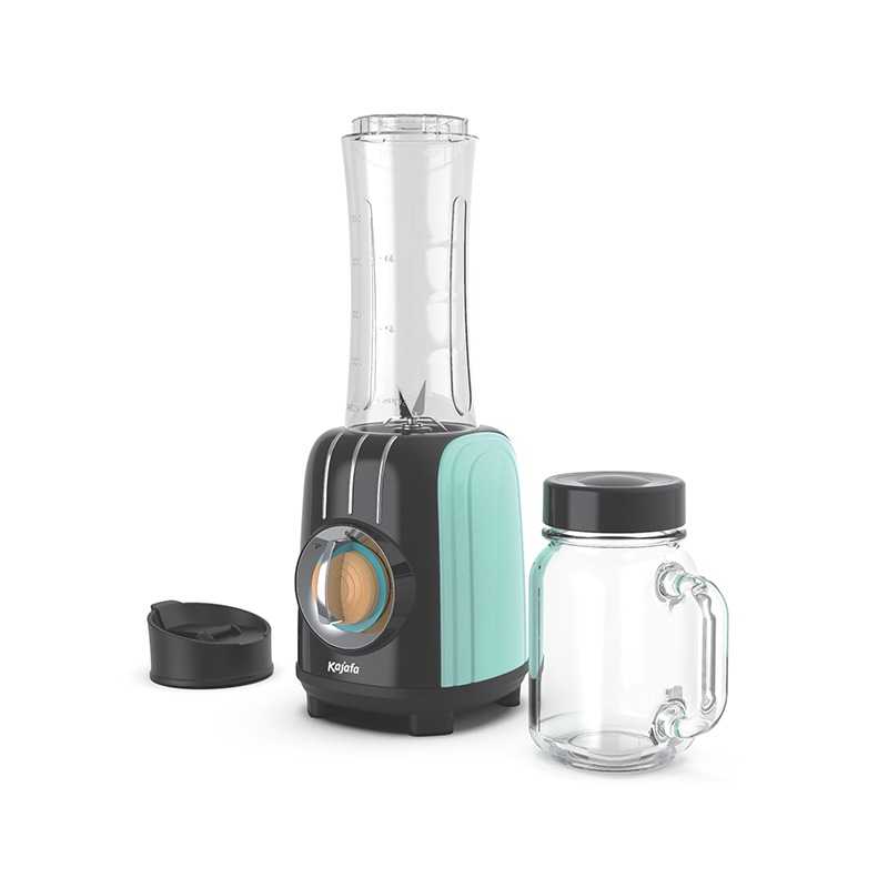 Blender pentru smoothie BL485B-P3 cu lame ascuțite, mini blender personal pentru shake-uri și smoothie-uri cu 2 viteze reglabile, blender pentru bucătărie cu amestecare, cană de călătorie fără BPA și cană Mason de 17 oz