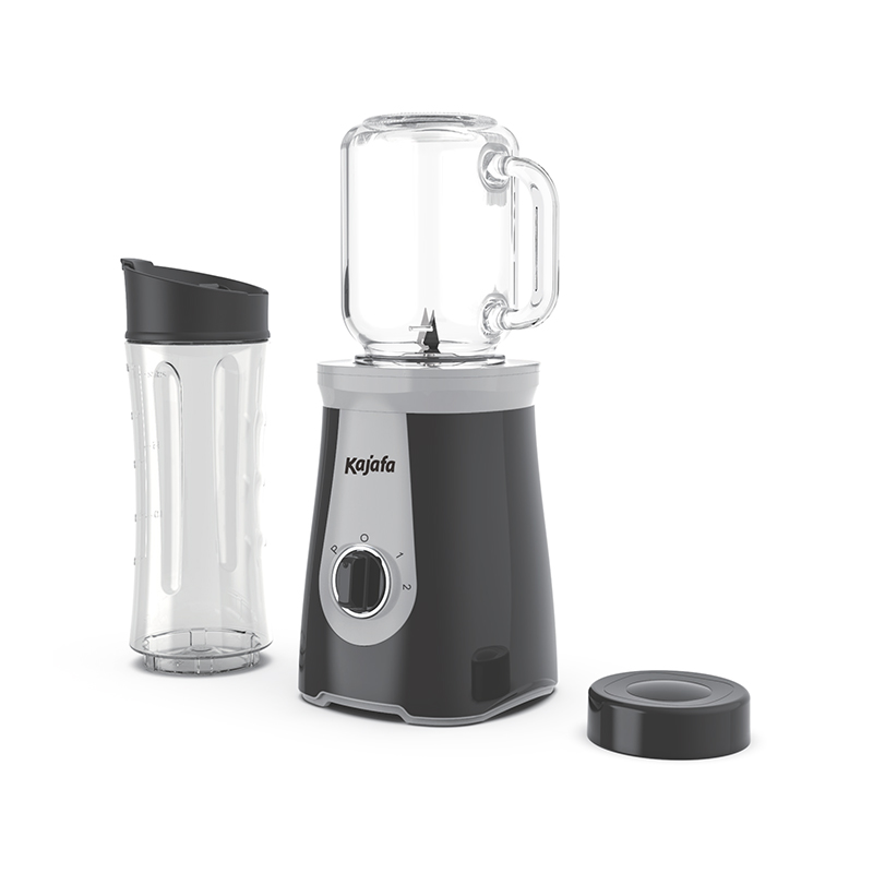 Blender pentru smoothie BL-358B-P3 cu lame ascuțite, mini blender personal pentru shake-uri și smoothie-uri cu 2 viteze reglabile, blender pentru bucătărie cu amestecare, cană de călătorie fără BPA și cană Mason de 500 ml