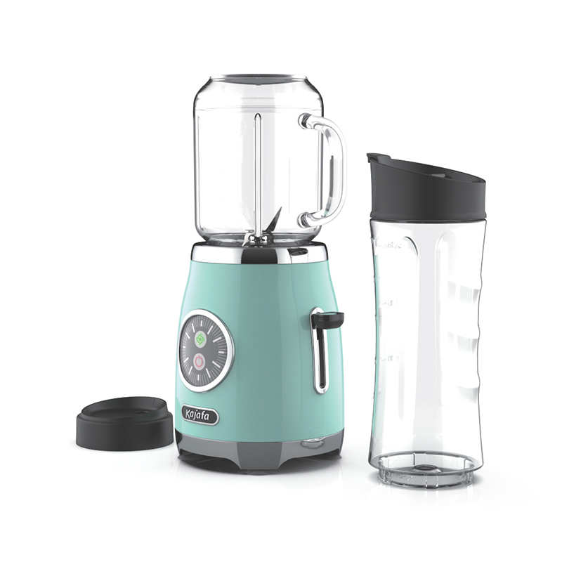 Blender pentru smoothie BL399B-P4 cu lame ascuțite, mini blender personal pentru shake-uri și smoothie-uri, blender pentru bucătărie cu amestecare, cană de călătorie fără BPA și cană Mason de 600 ml